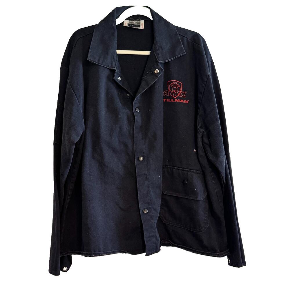 Vintage Onyx Tillman 2X Welding Shirt Skeleton Fire Flame Resistant Westex FR-7A